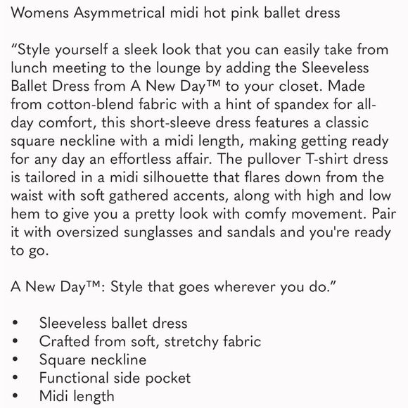 A New Day Women’s Pink MIDI Ballet Dress Size XS - Picture 7 of 10